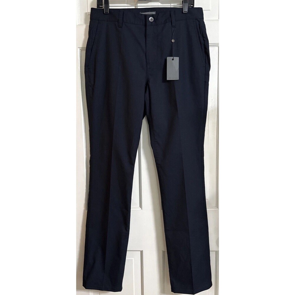 John Varvatos 31x32 Pants Navy Wool Cotton Flat Front Business Casual NWT